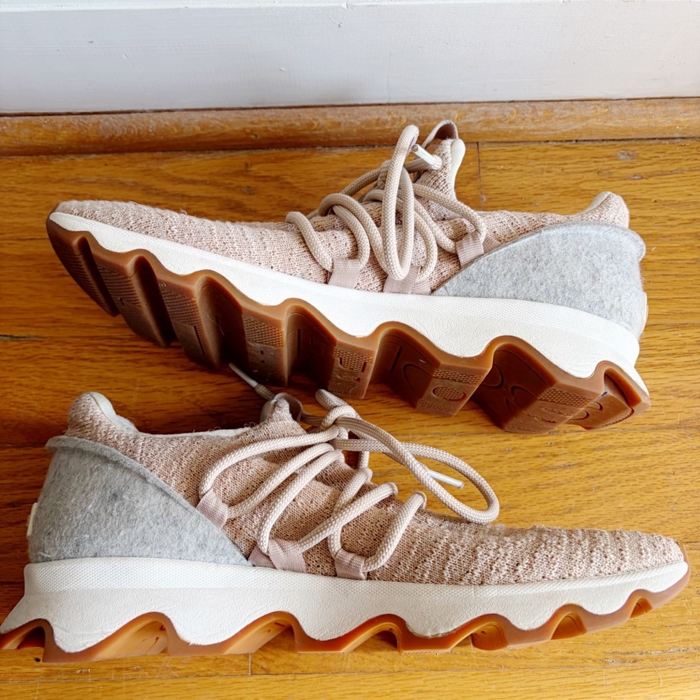 Sorel | Women’s Kinetic Lace-Up Sneakers Shoes Walking Natural Tan Size 9.5 - Picture 9 of 11